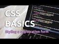 CSS Basics - Styling a Registration Form (Tutorial)