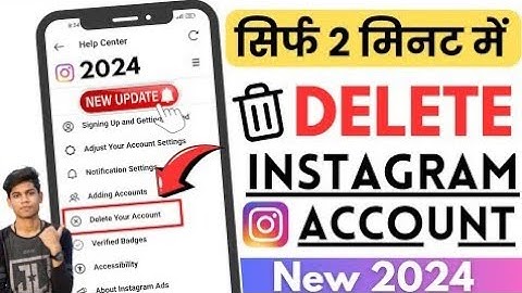 How To Delete Instagram Account 2024 | Instagram account delete kaise kare permanently 2024