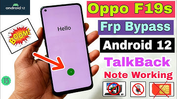 Oppo F19s FRP Bypass Android 12 Update | Oppo (CPH2223) Google Account Bypass Without Pc | 100% Ok |