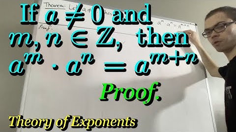 Proof that a^m * a^n = a^(m+n) where a ≠ 0 and m,n are any integers (ILIEKMATHPHYSICS)