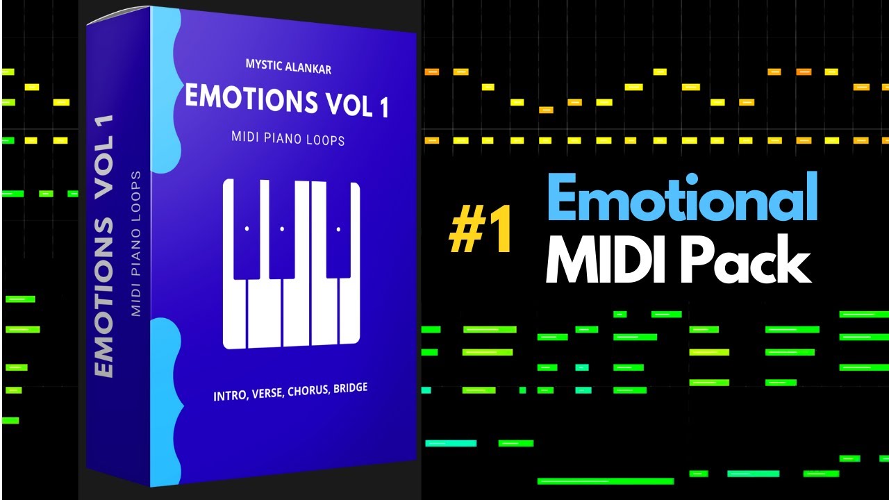Emotional MIDI Pack RoyaltyFree Piano MIDI Loop Kit for Songwriters