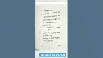 Data Structure & Algorithm Question Paper ||MCA 2023|| @BCAwithMannu