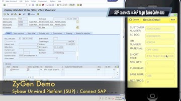 ZyGen Demo : Sybase Unwired Platform Connect SAP  (Eng version)