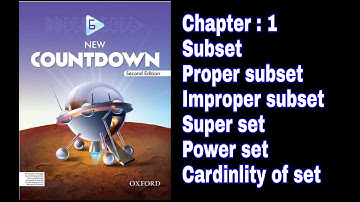 Countdown Mathematics 6 Solutions l Ch :1 ll what is subset ? ll Kaleem Ullah