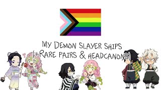 My demon slayer ships headcanons Happy Late Pride month and happy disability pride month