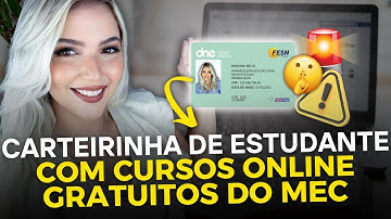 Como fazer CARTEIRINHA DE ESTUDANTE com CURSOS ONLINE GRATUITOS do MEC | Passo a passo | Mari Rel