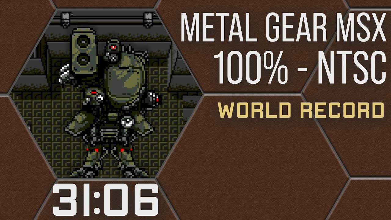 WR World Record) Metal Gear MSX - NTSC/HDC/MC - 100% - 31:06