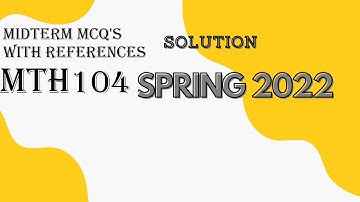 MTH 104 MCQ
