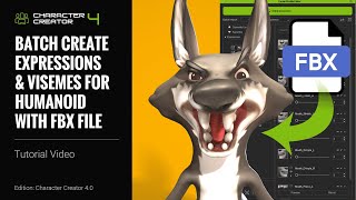 Character Creator 4 Tutorial-Batch Create Expressions & Visemes for Humanoid Character with FBX File screenshot 1