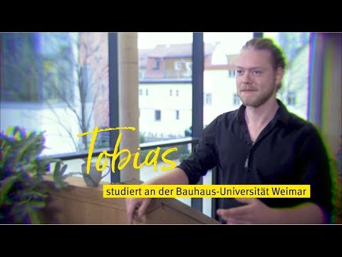Tobias studiert Freie Kunst an der Uni Weimar