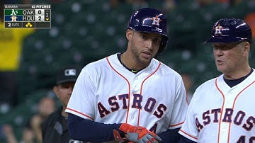 OAK@HOU: Springer plates Gonzalez with an RBI walk