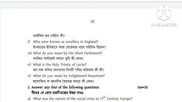 B.A 4th Semester Honours Question Paper-2022//History(CC-8)//Burdwan University