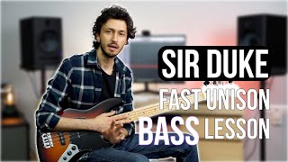 Video thumbnail of "Sir Duke - Stevie Wonder Fast Unison Part Lesson | With TABs"