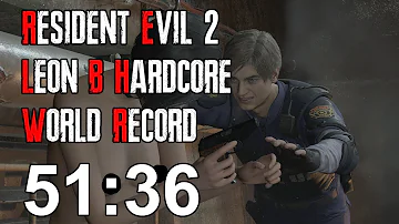 Resident Evil 2 Remake Leon B Hardcore Speedrun Former World Record 51 36 