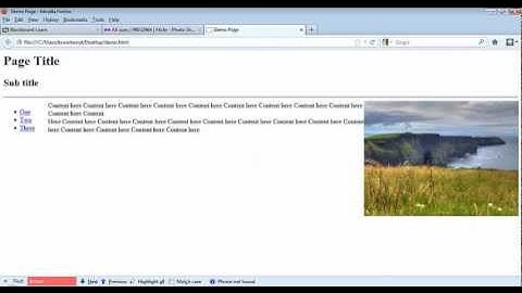 HTML/CSS Float Layout Tutorial