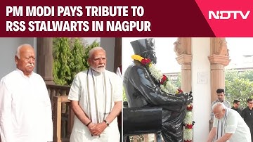 PM Modi RSS | PM Modi Reaches Nagpur, Pays Tribute To RSS Stalwarts With Mohan Bhagwat