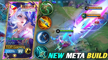 TOP GLOBAL LAYLA BEST BURST DAMAGE HACK BUILD 1 HIT 2025!!💀 Mobile Legends