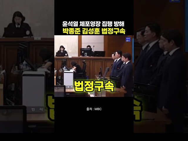'윤석열 체포영장 집행 방해' 박종준 김성훈 법정구속
