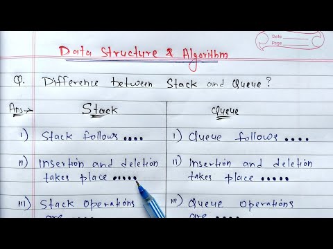 Difference between stack and queue | what  is stack and queue | Data structure