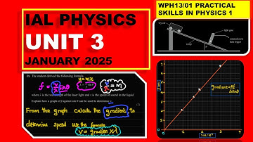 IAL PHYSICS UNIT 3 JANUARY 2025 PRACTICAL SKILLS WPH13/01