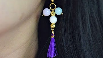 How To Make A Beads And Tassel Dangling Earrings - DIY Style Tutorial - Guidecentral