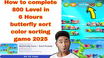 How to complete 800 Level butterfly sort color sorting game 2025