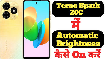 How to on auto brightness on Tecno Spark 20C || Tecno Spark 20C me auto brightness kaise on kare ||
