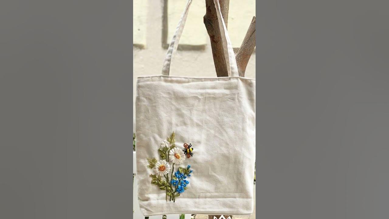 Ribbon Embroidery Bag #shorts #yotubeshorts #viralshorts Ribbon Embroidery Bag #shorts #yotubeshorts #viralshorts