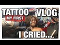 MY FIRST TATTOO VLOG!!! * I CRIED *