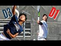 Division 1 vs. Division 3 Tennis Players! Apostolou (SHU) vs. Wu (MC)
