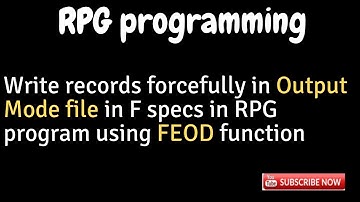 IBM i, AS400 Tutorial, iSeries, System i - Write forcefully in output file in RPG - FEOD function