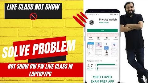 Live class not show in PW web version 🚫 problem solve🥳.#pw live class showing problem in pc/laptop🤦