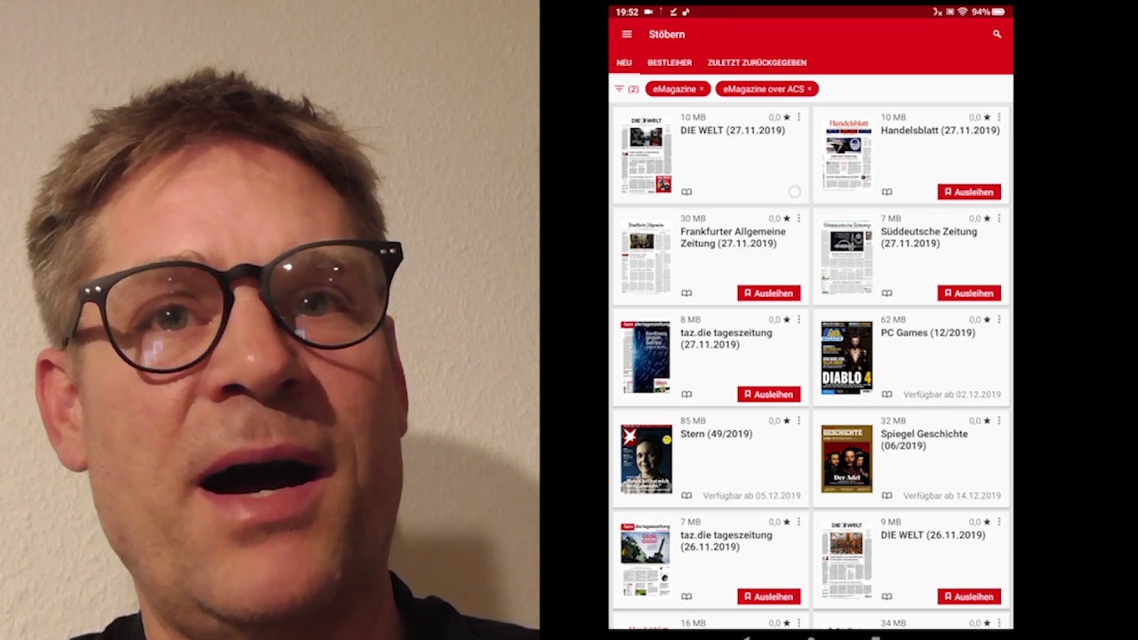 New Zeitungen und Zeitschriften (fast) gratis lesen - mit der Onleihe App !