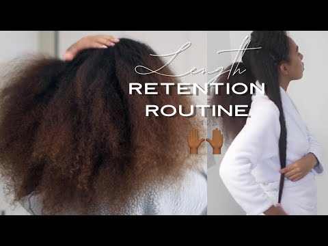 Updated Length Retention Regimen Natural Hair Routine for 3b-4c hair