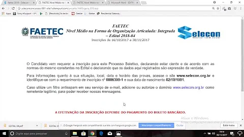 Como se inscrever em um curso na Faetec?