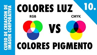 10. COLORES LUZ VS COLORES PIGMENTO - CURSO DE CREACIÓN DE IMAGEN CORPORATIVA