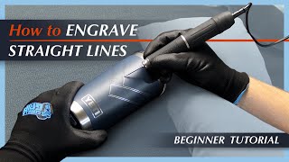 How to ENGRAVE STRAIGHT LINES with a ROTARY TOOL | Beginner Tutorial