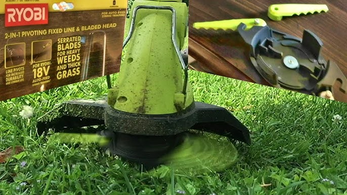 RYOBI AC053N1FH Reel Easy+ 2-in-1 Pivoting Fixed Line and Bladed Head for  Bump Feed Trimmers