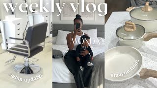 VLOG: AMAZON FINDS + GIRLS NIGHT + SALON UPDATES + SUNDAY ROUTINE | #firsttimemom #weeklyvlog