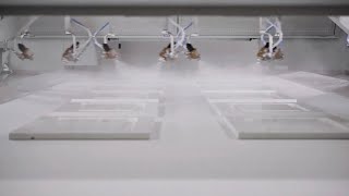 Vopsire de mare productivitate fronturi MDF cu robot Elispray CEFLA