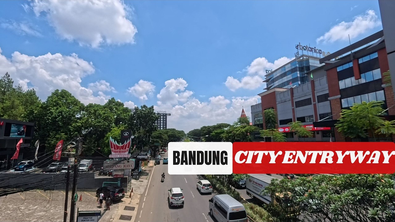Bandung Indonesia, 4K Walking Tour: City Entryway Discovery