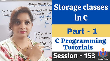 C-153 - Storage classes in C|Part-1#storageclassesinc|#logicflow|#Cprogram