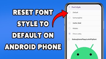 How To Reset Font Style To Default On Android Phone 2025 | Restore Original Font Settings