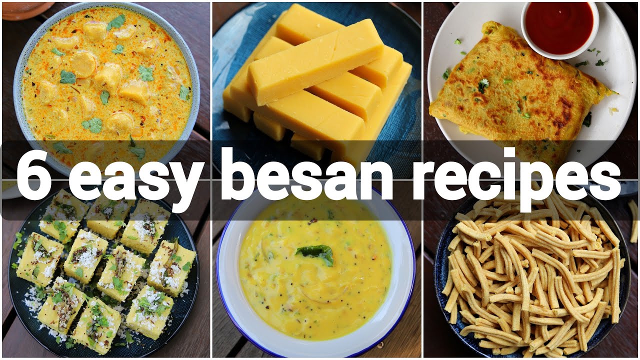 6 healthy and tasty day to day recipes using besan | besan recipes collection