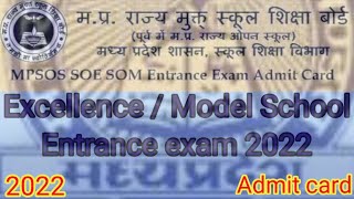 When is MP SOM SOE Admit Card Releasing Exam 2022 I neeraj jobinfo