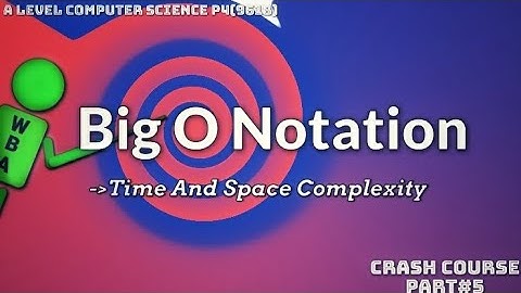 A level Computer Science P4 (9618)||Big O Notation|| Crash Course Part 5