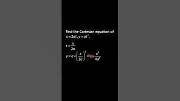 💯 Convert Parametric Equations to Cartesian Equations | Parabolas