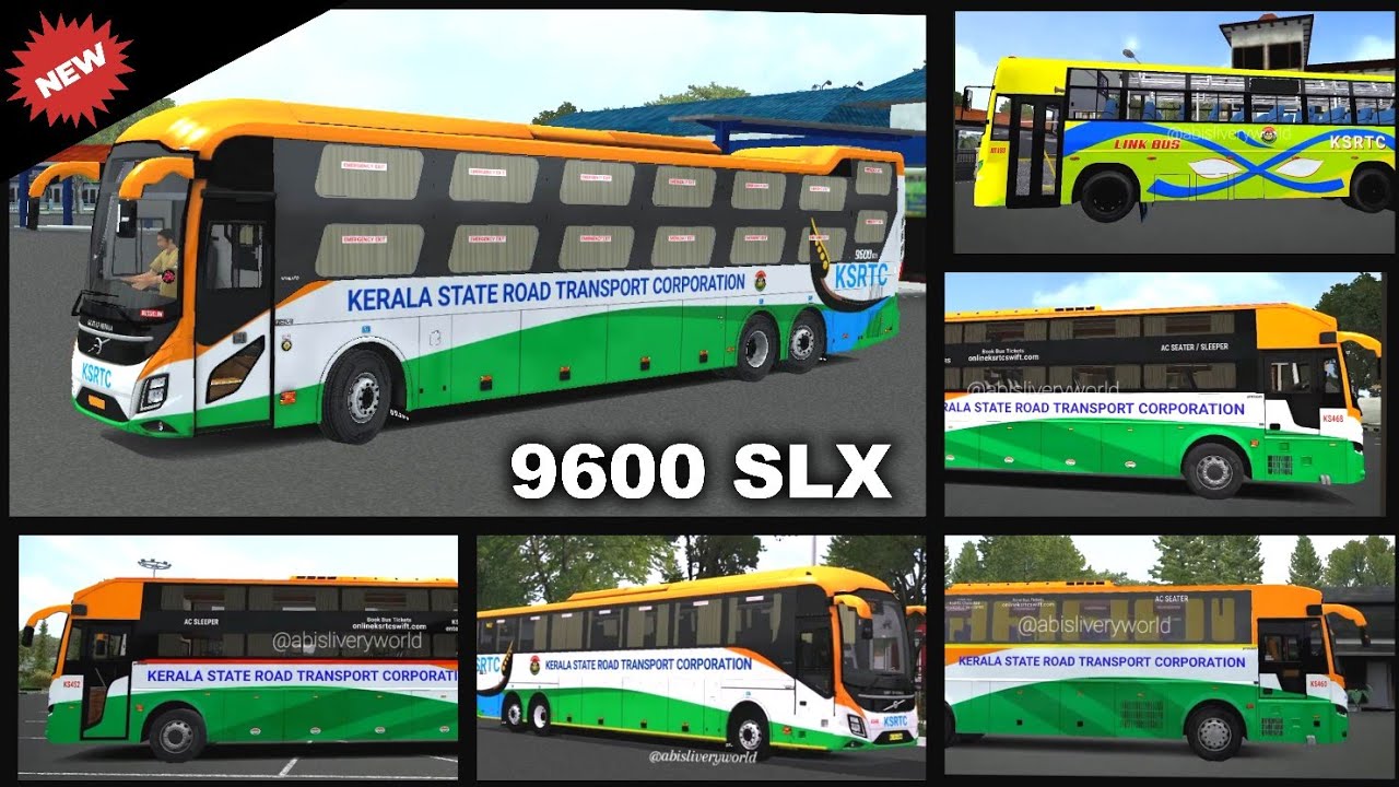 BRAND NEW KERALA KSRTC LIVERY PACK - Bussid - Linkbus, AC seater ...