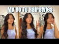 HOW I STYLE MY CURTAIN BANGS | super fast & simple