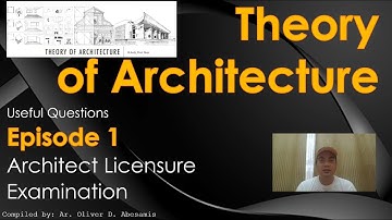 Theory of Architecture QUESTIONS - Episode 1 - Architect Licensure Exam - ALE REVIEW